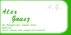 alex gausz business card